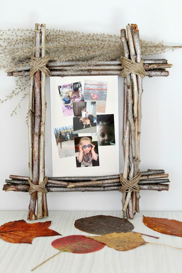 Crafty Rustic Twig Picture Frame