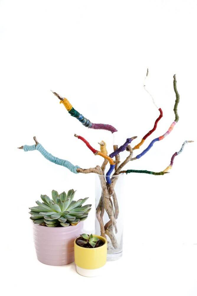 Eccentric Twisted Colorful Twig Bouquet