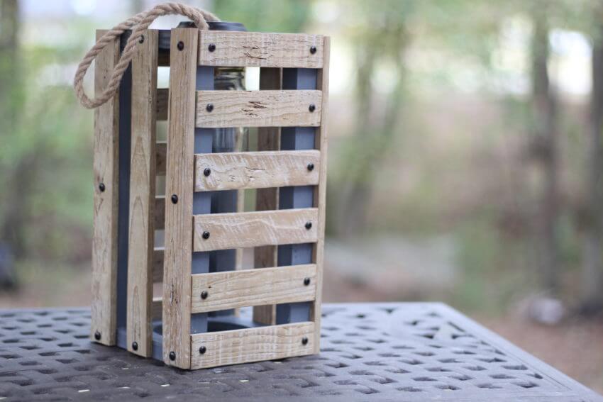 Rustic and Wooden Crate Lantern