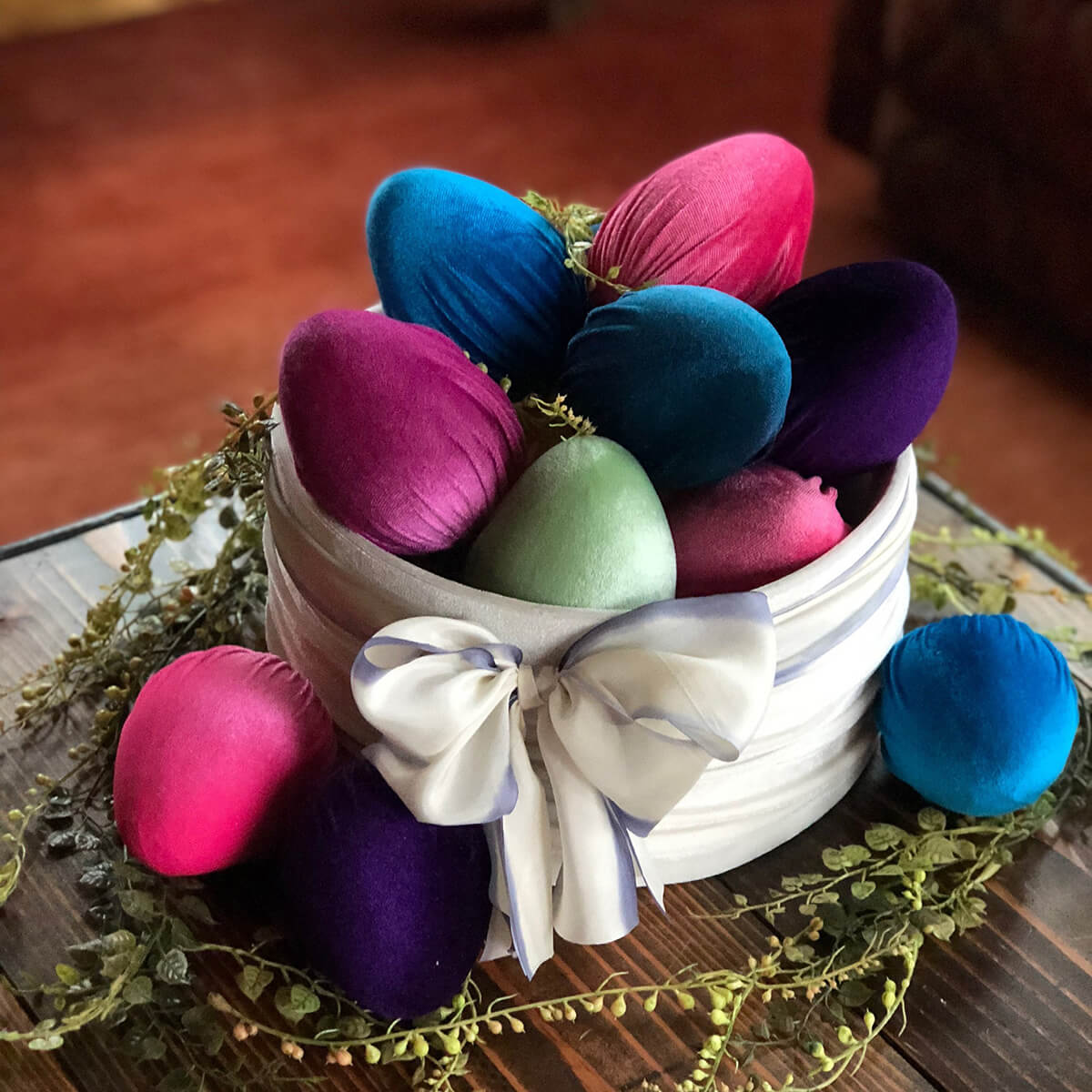 Luxurious and Vibrant Velvet Eggs Collection