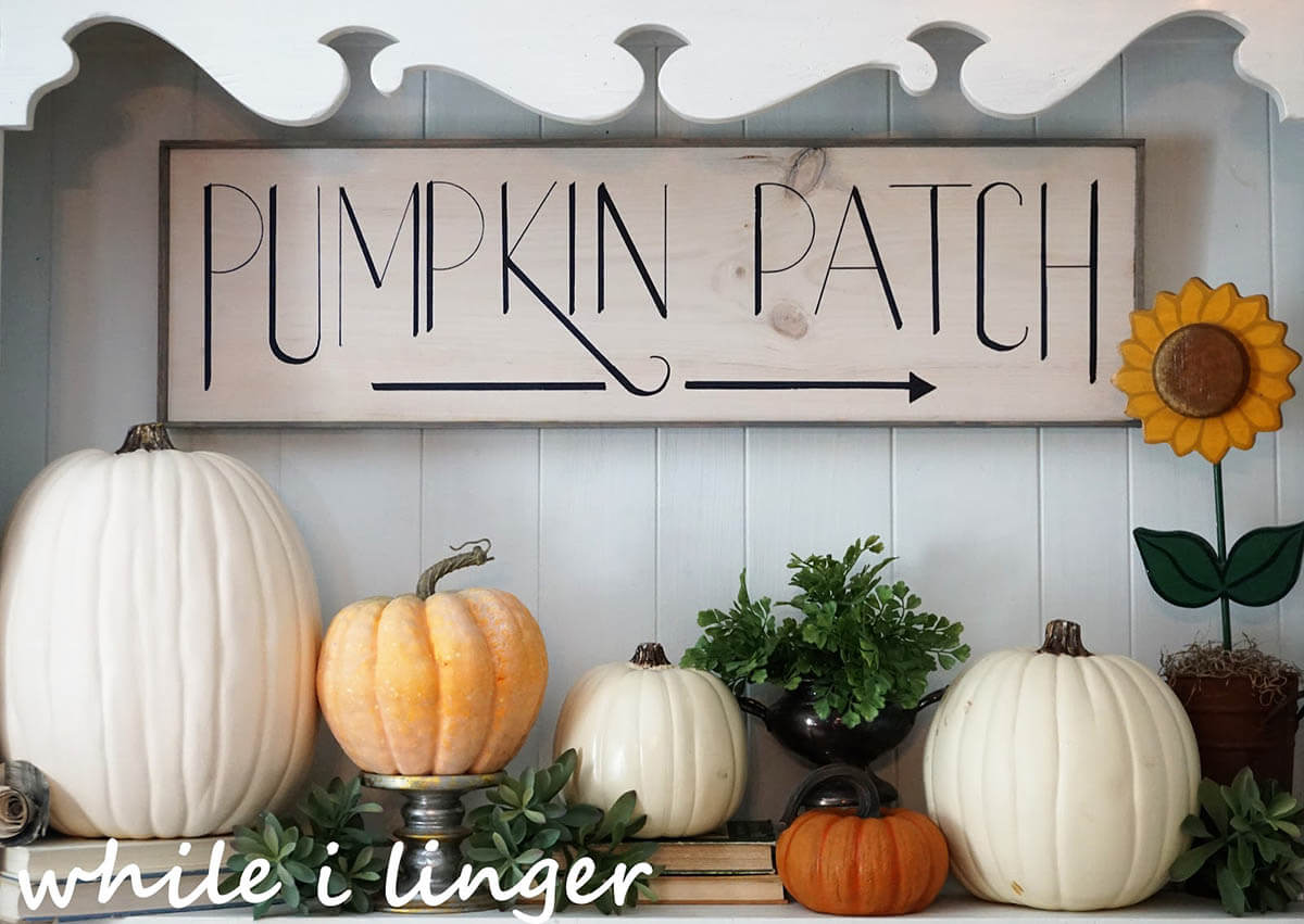 Black and White Pumpkin Patch Sign