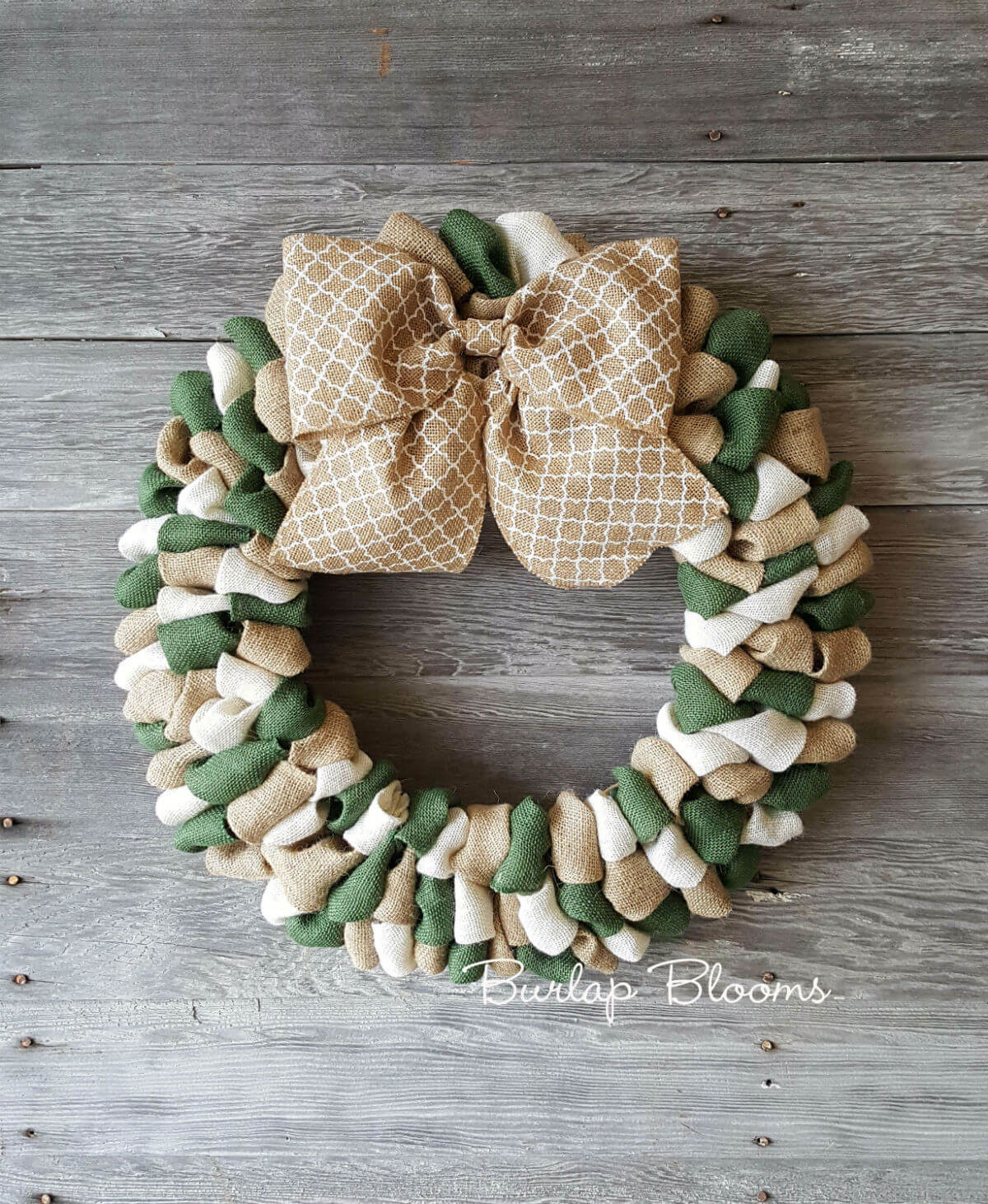 Cute Burlap Wreath with a Big Bow