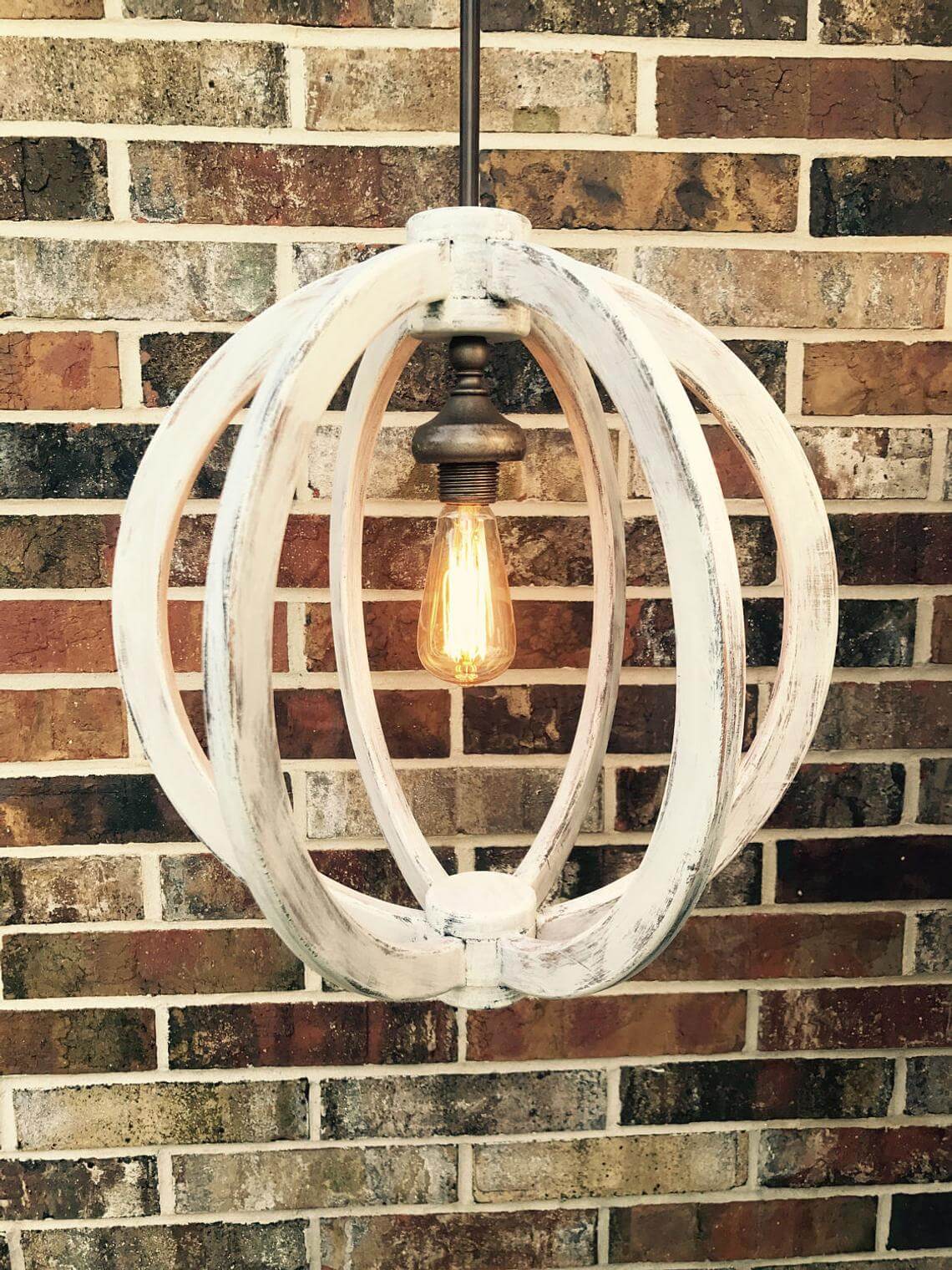 Cool Distressed Wooden Sphere Chandelier