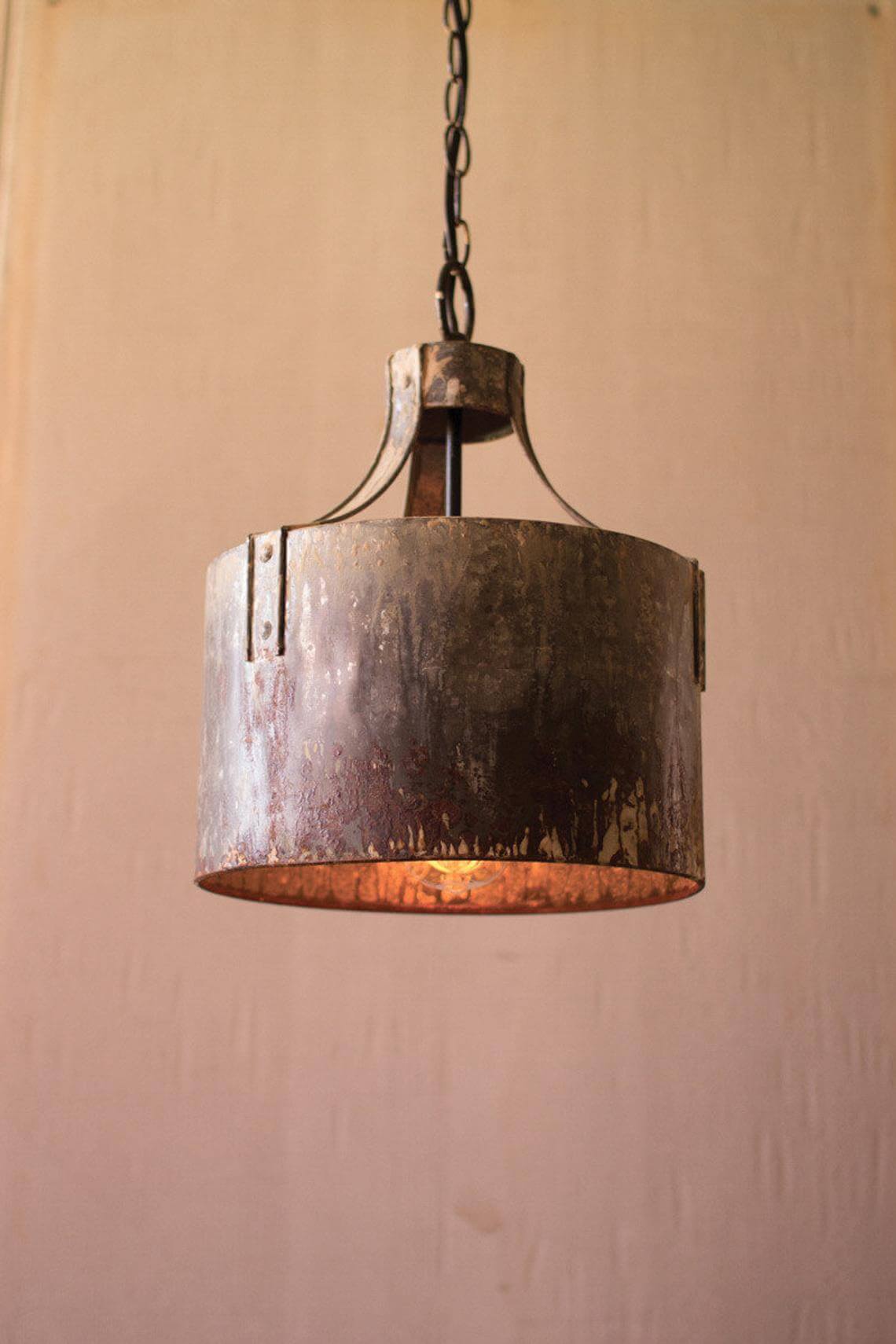 Vintage Cylinder Hanging Pendant Light