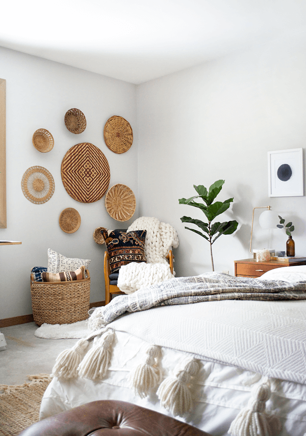 Woven Basket Boho Wall Display