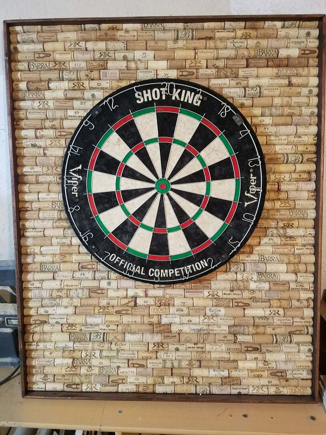 Amazing and Fun Wine Cork Dartboard Backer