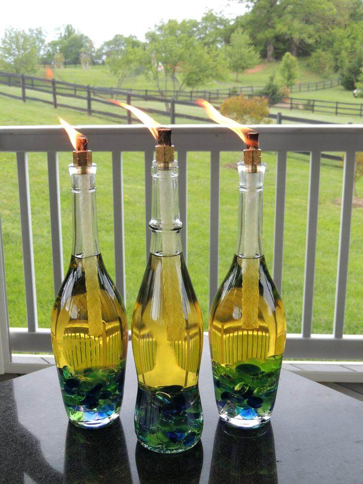 Table Top Bottle Tiki Torches