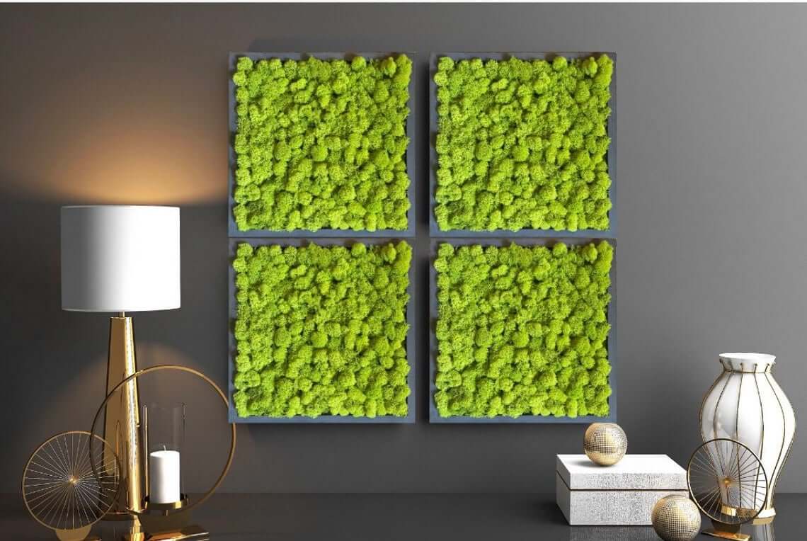 Green Scandinavian Moss Picture Decors