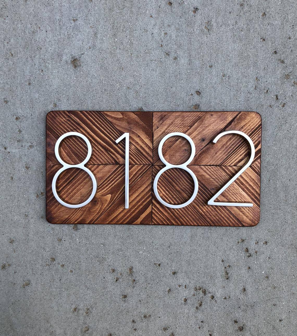 Beautifully Modern House Number Plaque