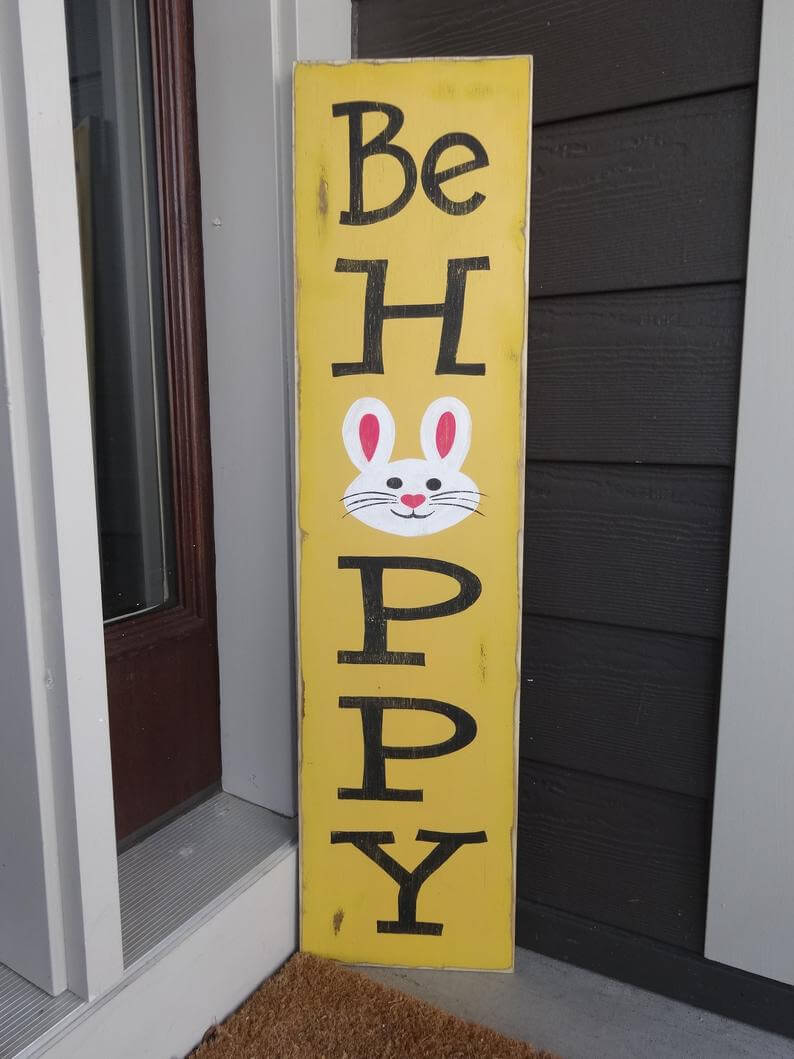 Bright and Cheerful “Be Hoppy” Sign