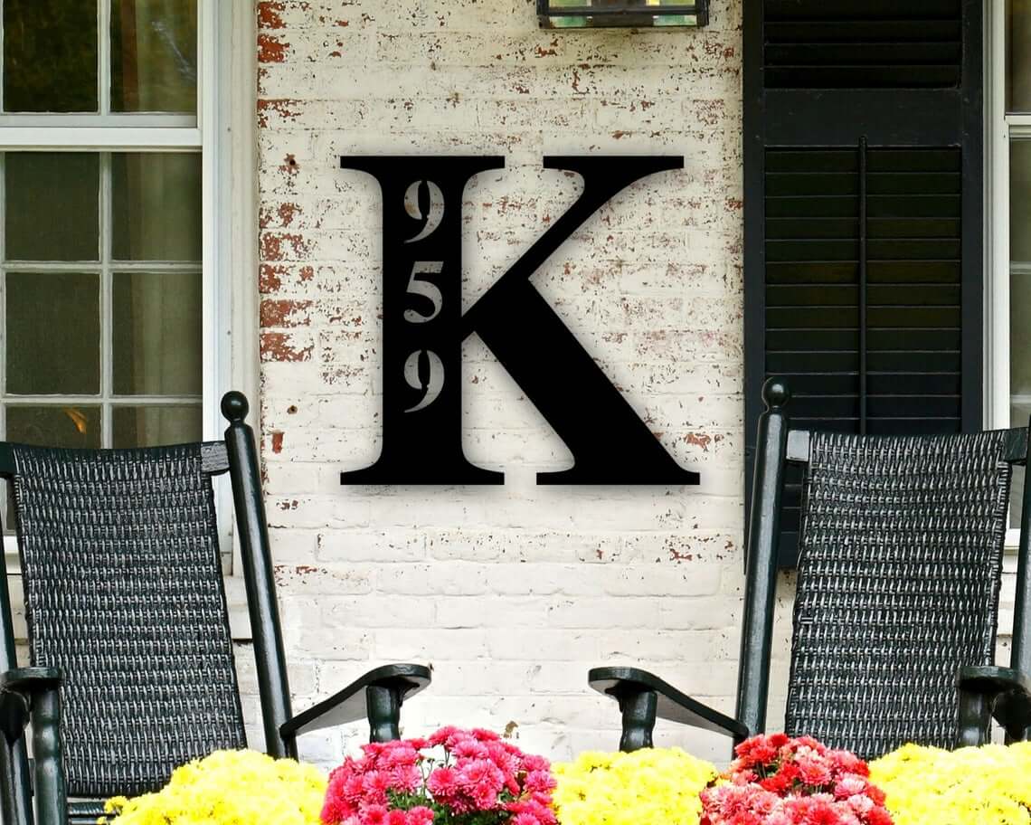 Personalized Metal Letter House Number Sign