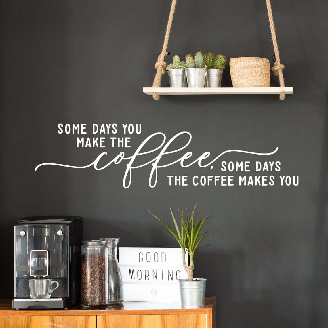 Vinyl Lettering Coffee Bar Styled Kitchen