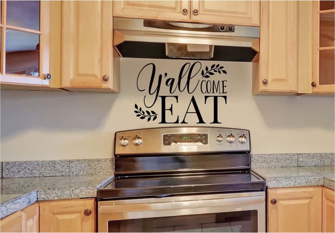 Southern Hospitality Kitchen Vinyl Lettering Sign