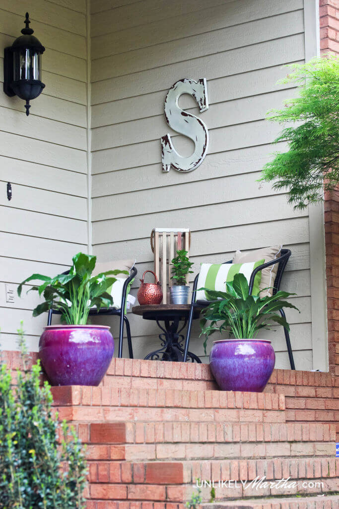 Simple Rustic Letter Porch Sign