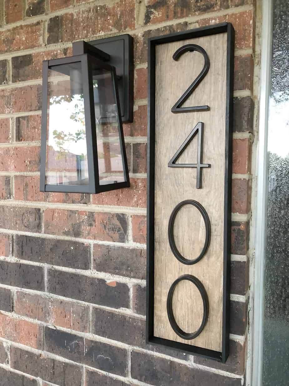 Modern Custom Framed Address Sign