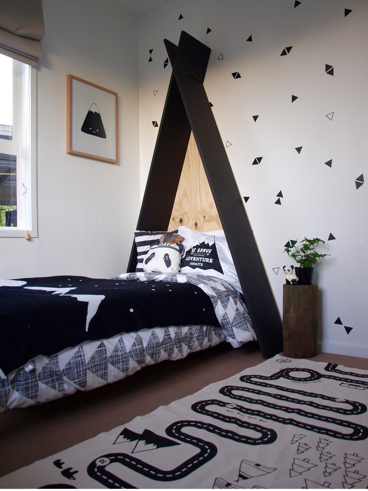 Teepee Inspired Toddler Bed Head