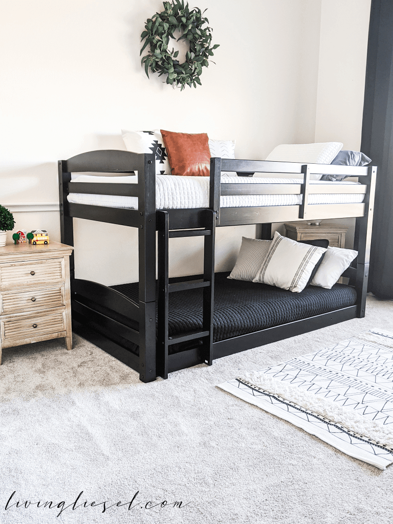 Sleek Boho Styled Toddler Bunk Bed