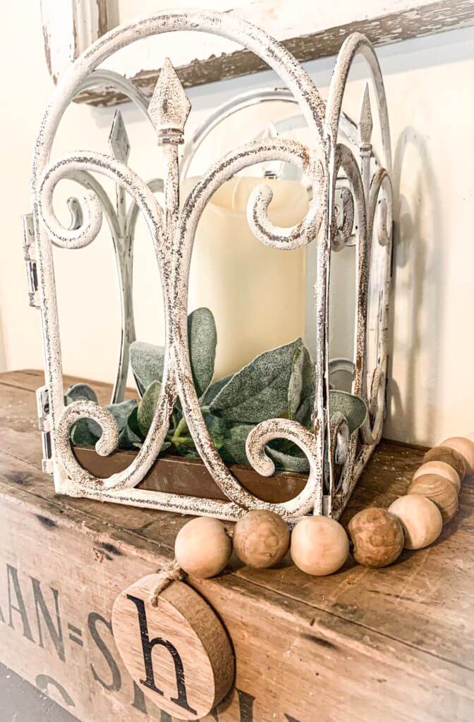 French Country Decorative Scrolled Candle Cage