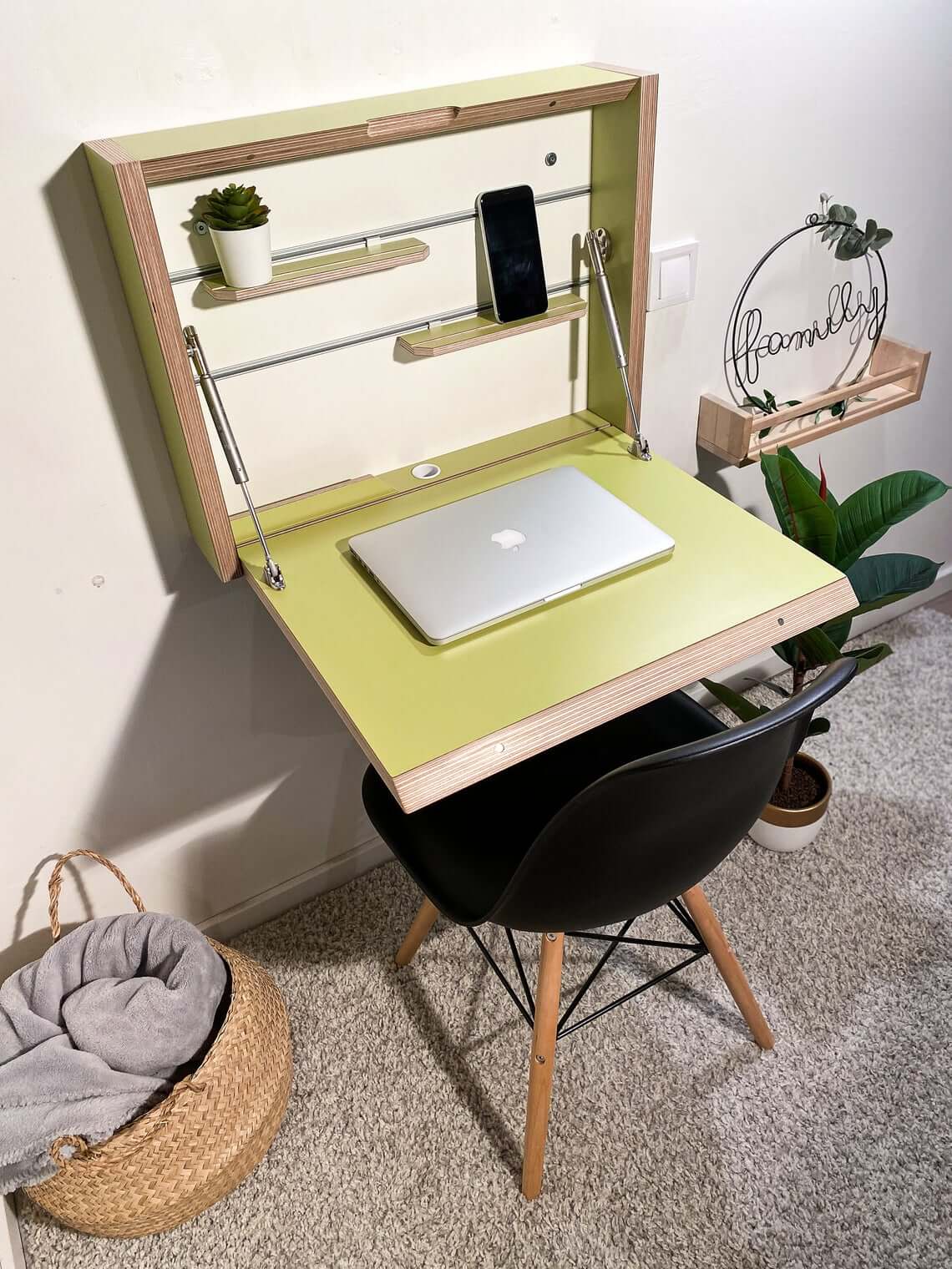 Fold Down Space Saving Study Desk