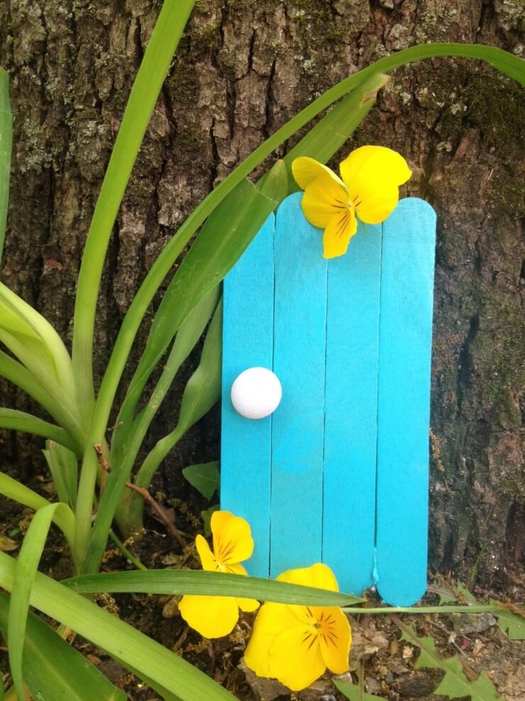 Bright Blue Fairy Door Art Project