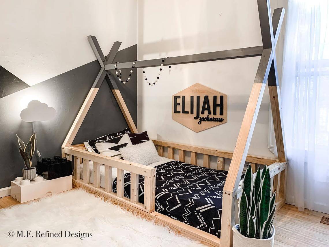 Amazing Farmhouse Style Chunky Teepee Bed