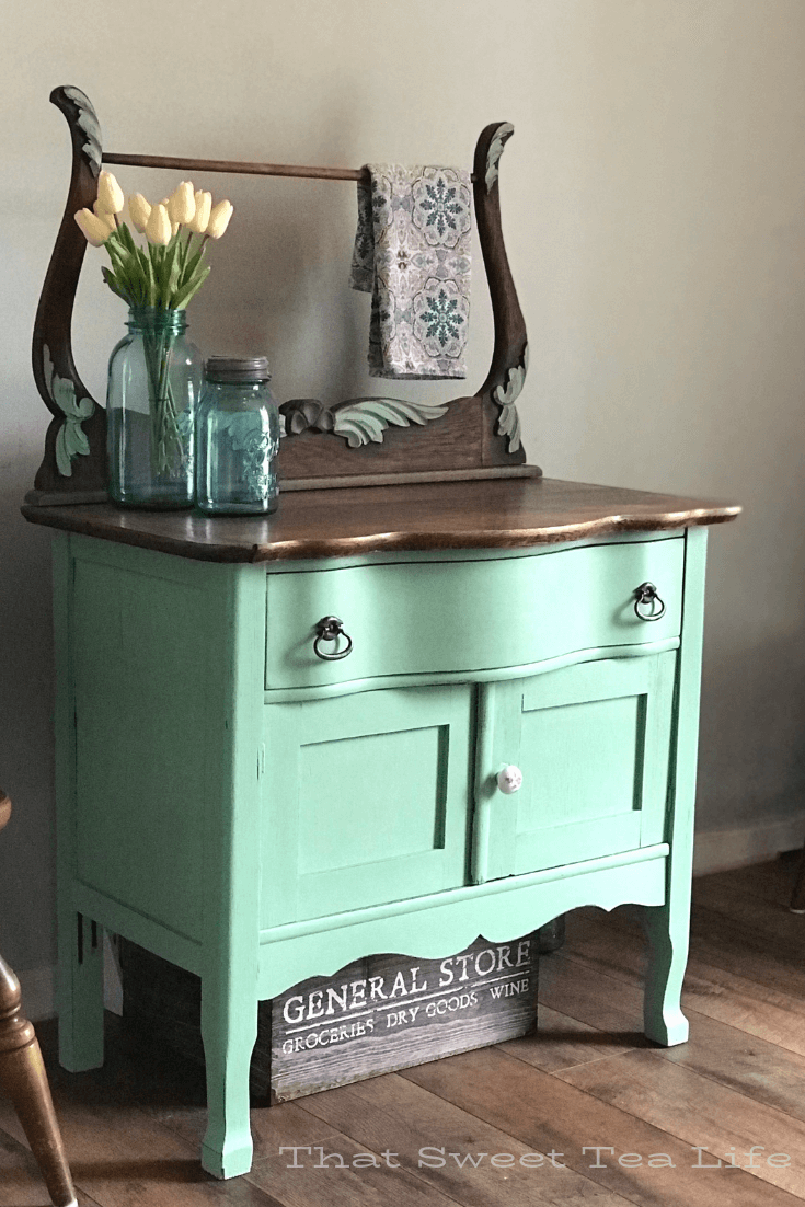 Transformed Refurbished Antique Wash Stand