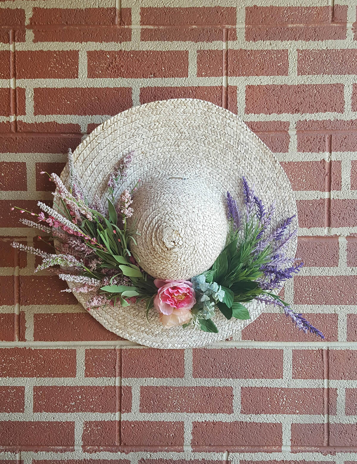 Sweet and Simple Floral Straw Farm Hat