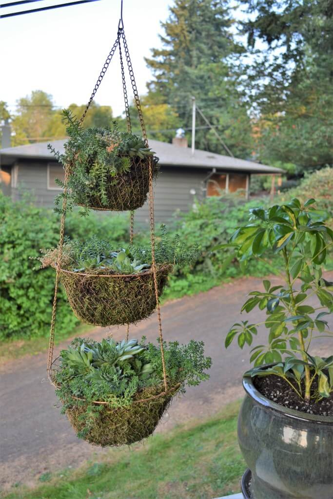 Tiered Trio Chain Hanging Baskets