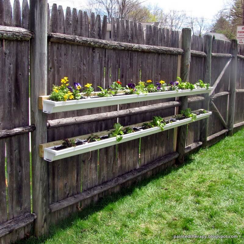 Gutter Garden for Flowers, Herbs, or Strawberries