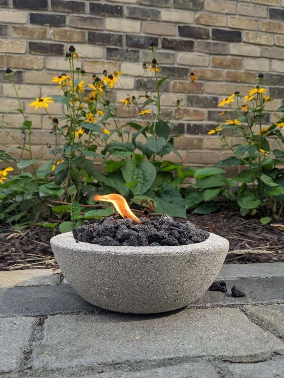 Table Top Concrete Fire Bowl