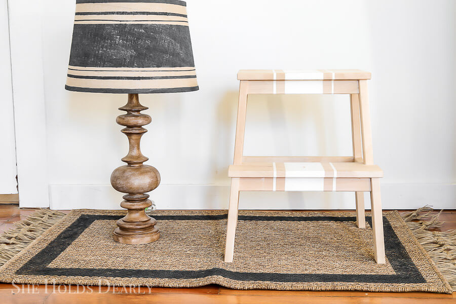 Portable Step Stool Display Shelf