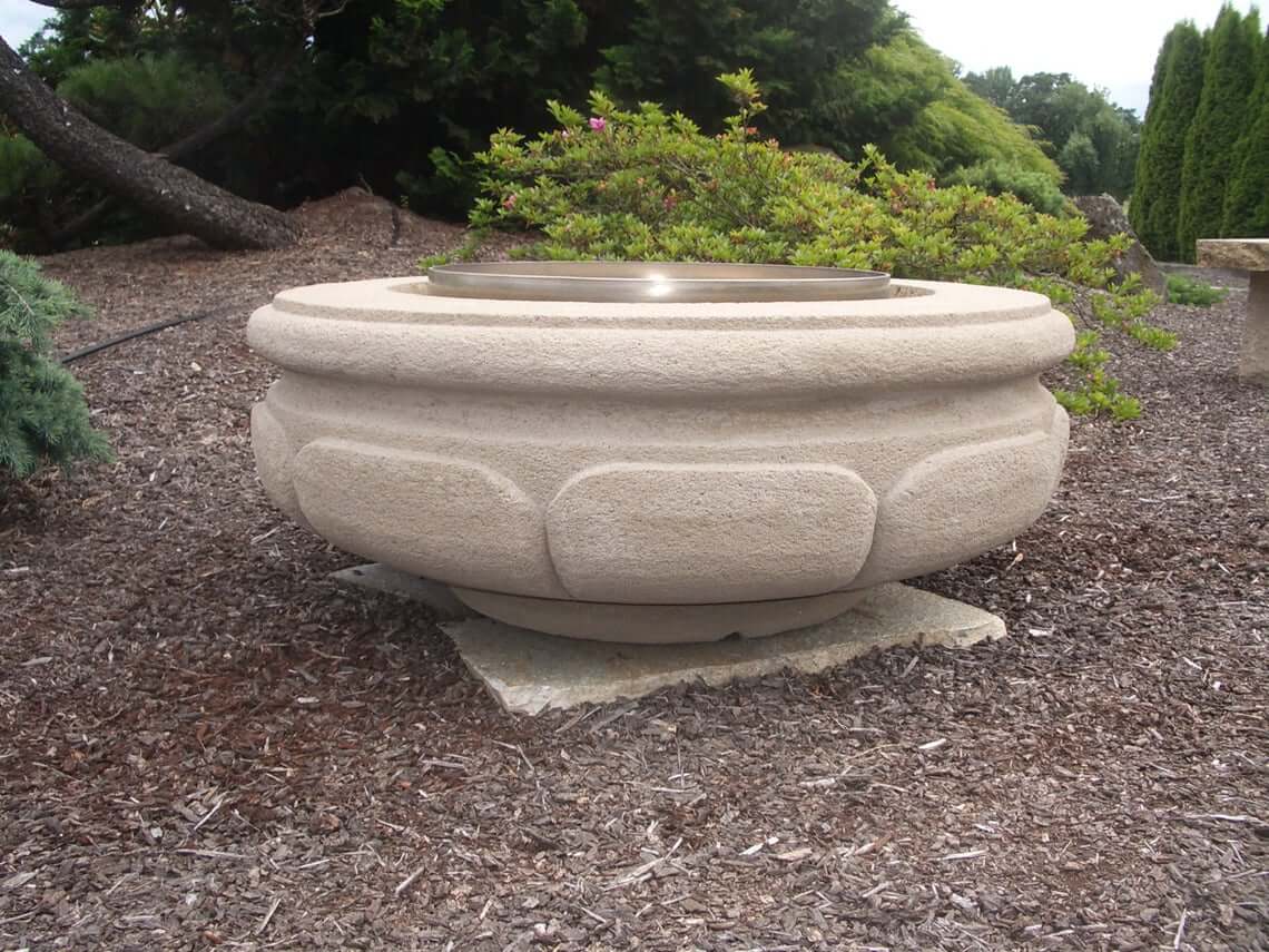 Outdoor Garden Circular Concrete Fire Pit Basin