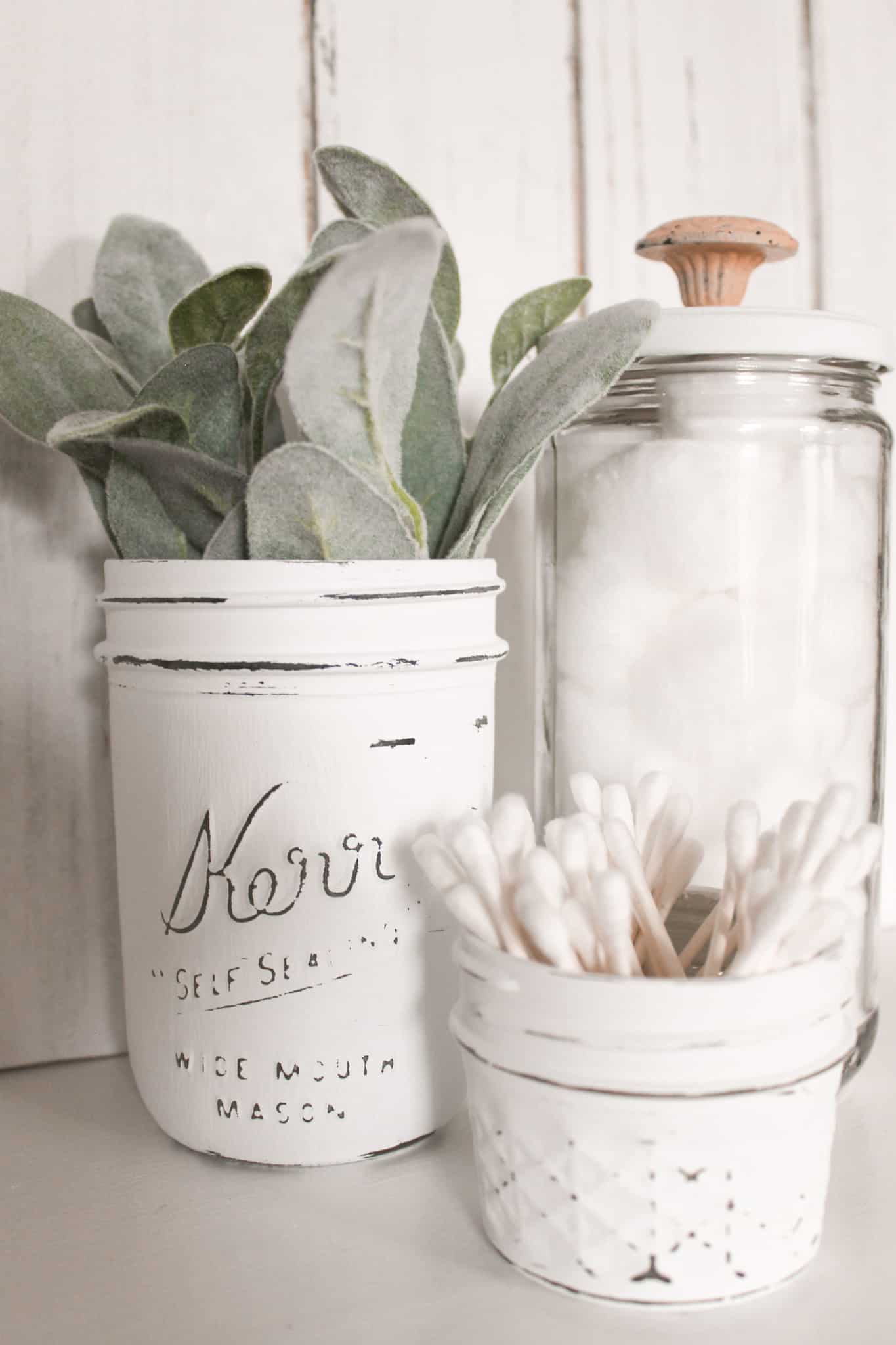 Repurposed Glass Jar Organizers for Bathroom Essentials