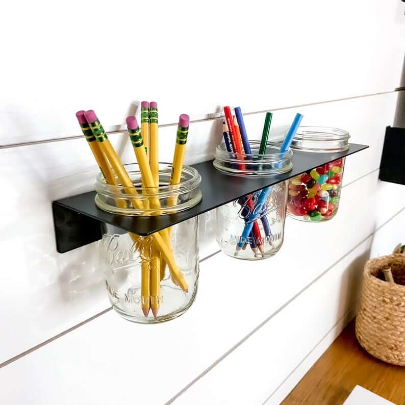 Black or White Steel Canning Jar Shelf