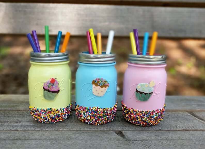 Set of Three Magical Canning Jars