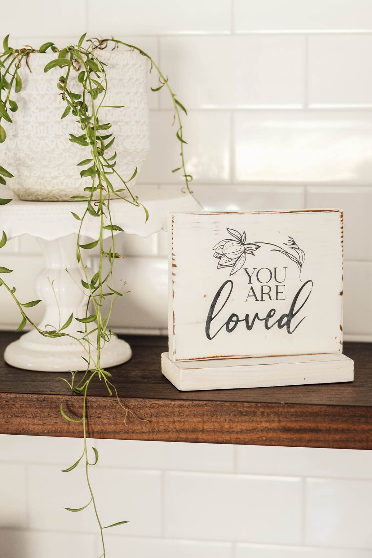 Shabby Chic You Are Loved Farmhouse Sign