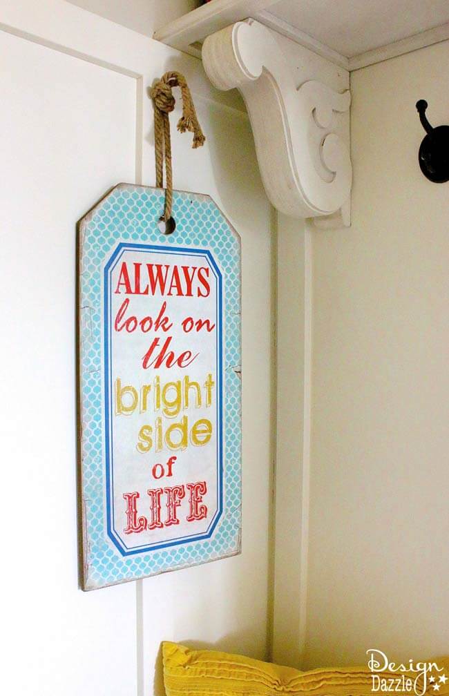 Colorful Vintage Bright Side of Life Sign