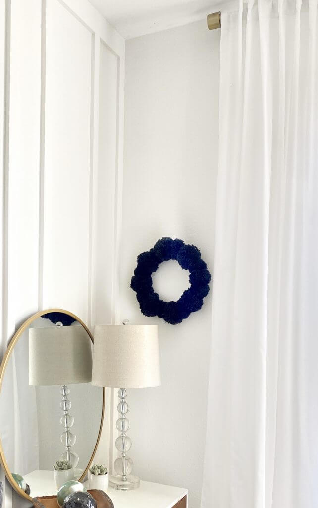 Feeling Blue Big Pom Pom Small Wreath