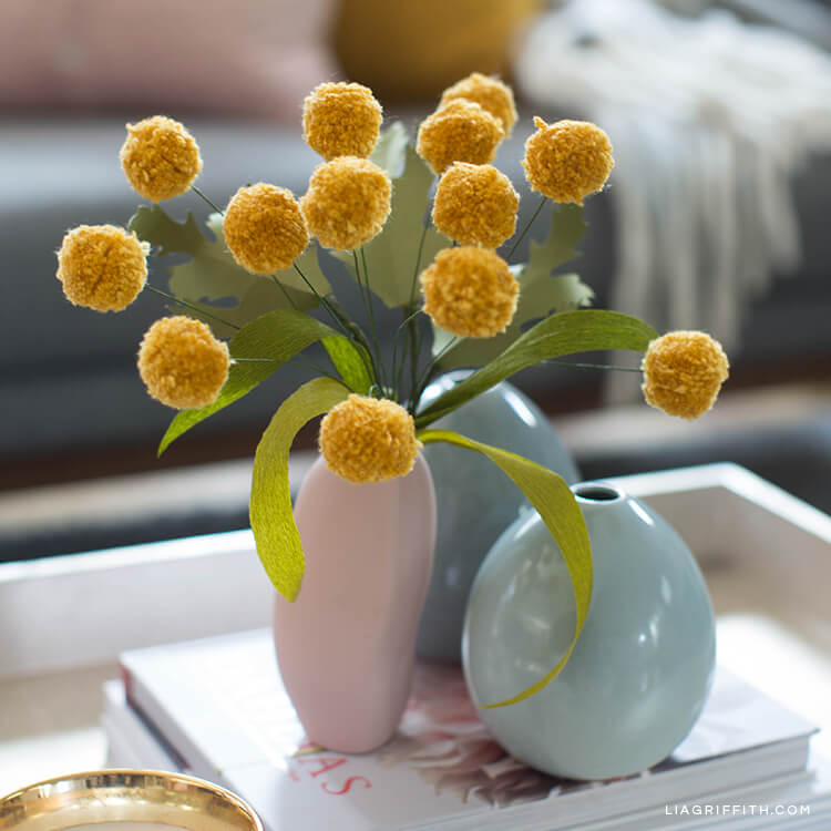 Glorious Goldenrod Pom Pom Flower Bouquet