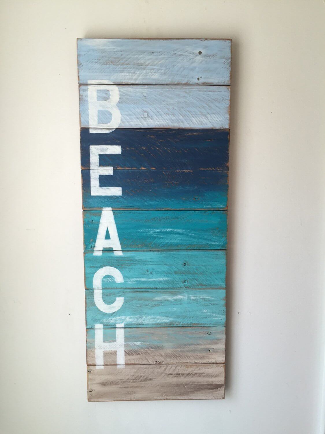 Wooden Plank Beach Wall Decor