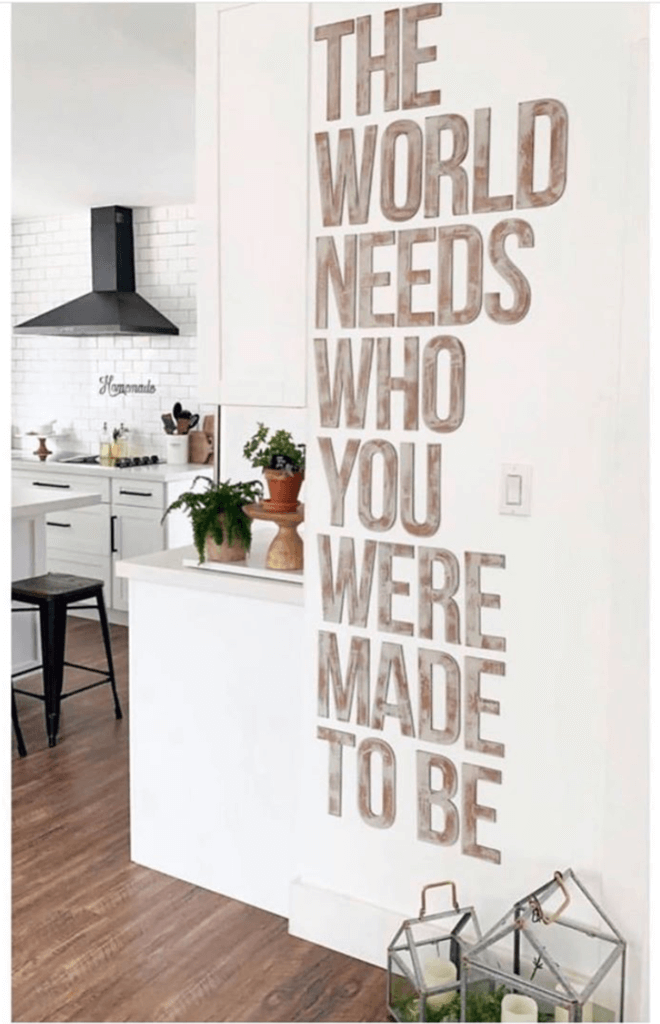 The World Needs You Rustic Letter Art