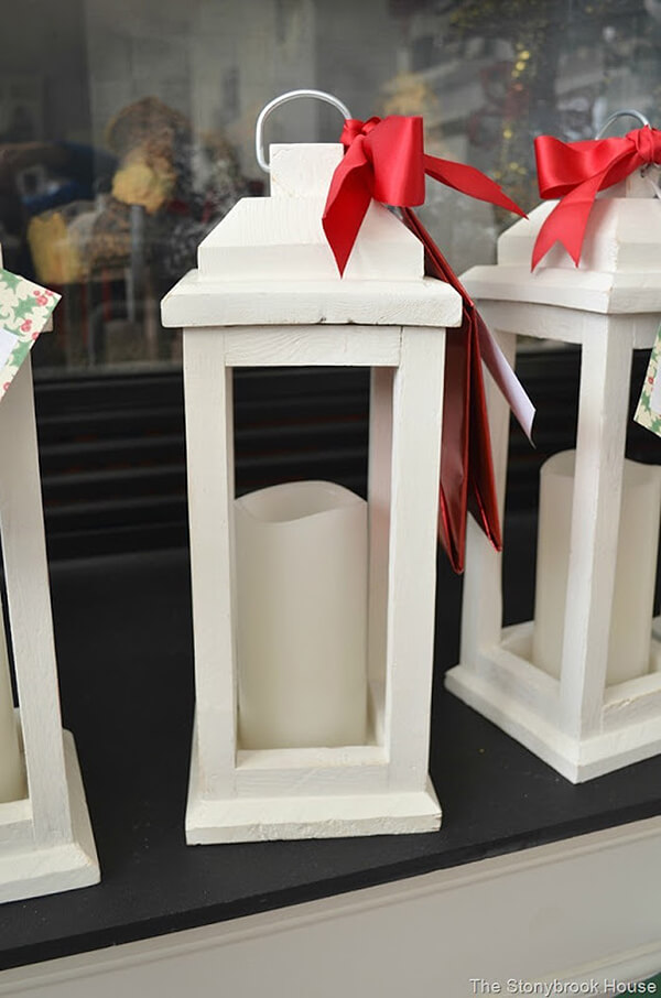 Creamy White Traditional Wooden Lantern