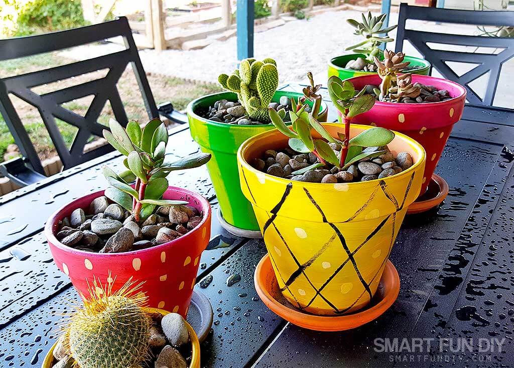 DIY Painted Pots for Summer