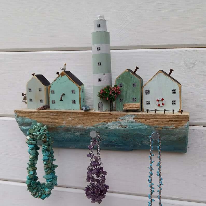 Rough Coastline with Lighthouse Shelf and Hooks