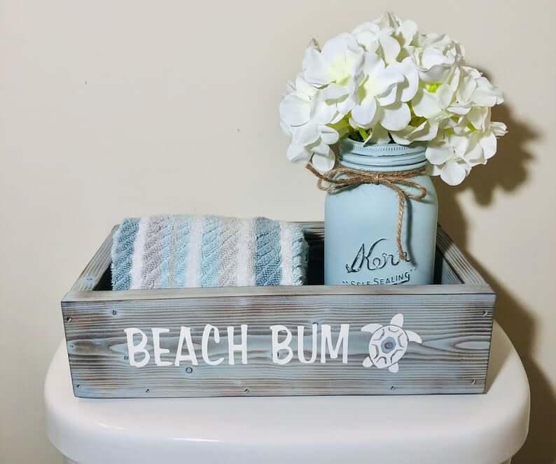 Beautiful Wooden Beach Bum Bathroom Box