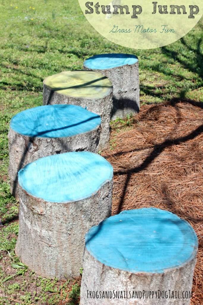 Hopping Stump Jump From Fallen Trees