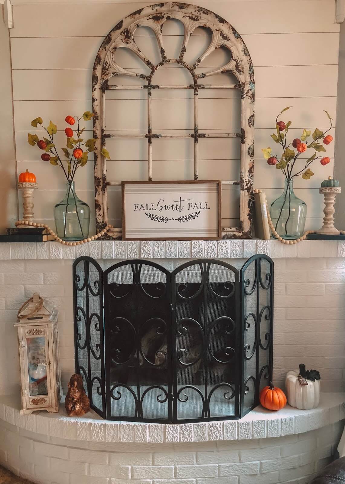 Old Arch Window in Top of Curved Hearth