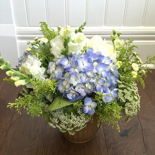 A Splashy Accent of Color Flower Arrangement