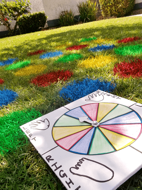 Spray Painted Twister Grass Board