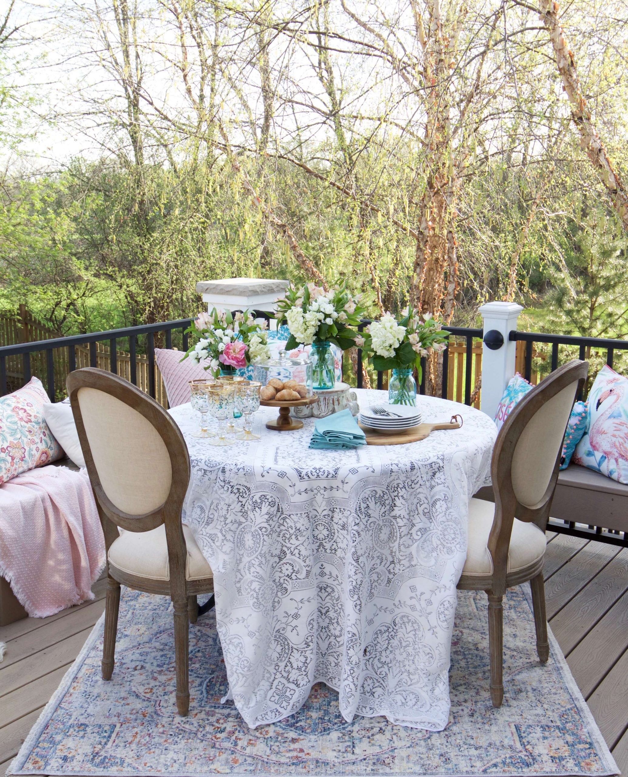 Elegant Balcony Dining Area is Satisfying